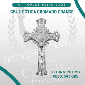 CRUZ GÓTICA CROMADO GRANDE