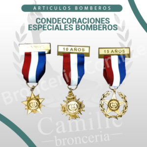 Condecoraciones especiales bomberos