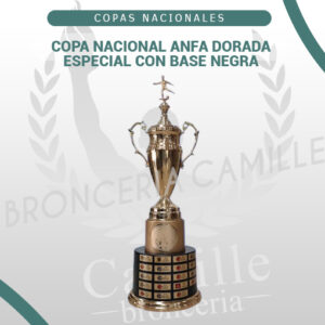 Copa Nacional Anfa Dorada Especial Con Base Negra<br> 105cms
