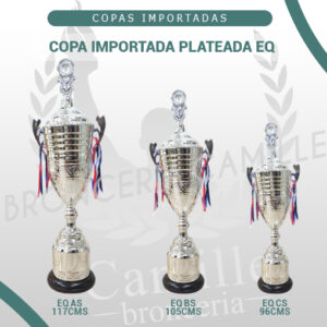 Copa importada Plateada EQ <br>Desde 96cms Hasta 117cms