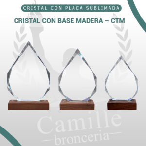 Cristal Con base madera - CTM