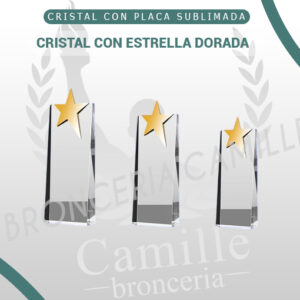 Cristal con estrella dorada