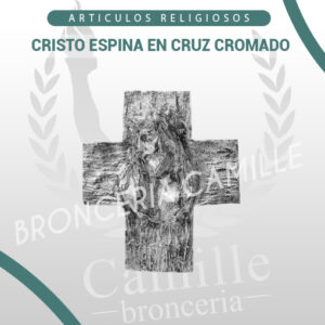 Cristo espina en cruz cromado
