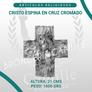 Cristo espina en cruz cromado