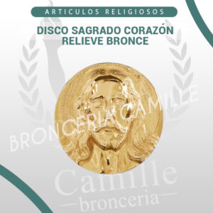 DISCO SAGRADO CORAZÓN RELIEVE BRONCE