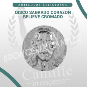 DISCO SAGRADO CORAZÓN RELIEVE CROMADO