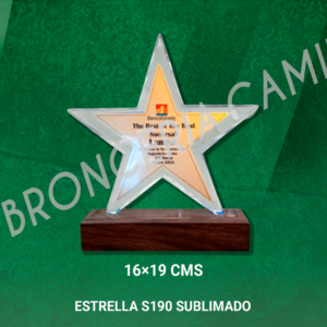 CRISTAL MODELO ESTRELLA CRMA s190