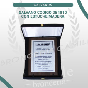 GALVANO CODIGO DB1810 CON ESTUCHE MADERA