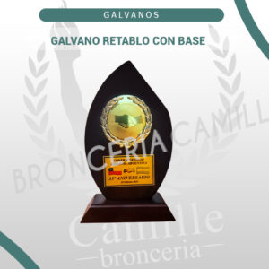 GALVANO RETABLO CON BASE