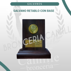 GALVANO RETABLO CON BASE