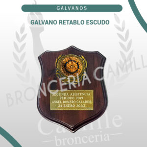 GALVANO RETABLO ESCUDO