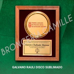 Galvano Rauli Disco Sublimado