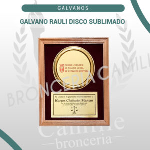 Galvano Rauli disco sublimado