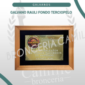 Galvano con placa y aplicación