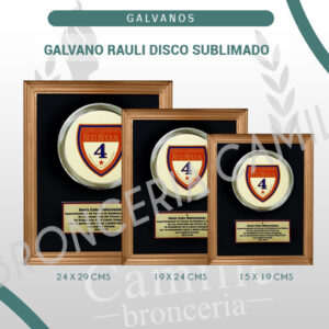 Galvano rauli disco sublimado