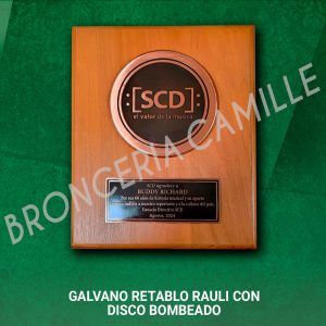 Galvano retablo Rauli con disco bombeado