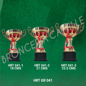 Copa metalizada Dorado Rojo HRT GR 041 Desde 18cms Hasta 23.5cms