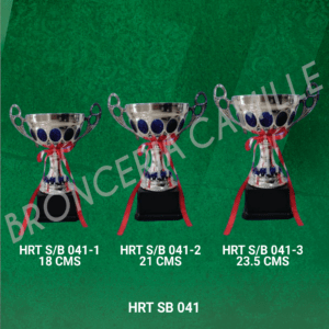 Copa metalizada Plateado Azul HRT SB 041 Desde 18cms Hasta 23.5cms