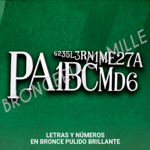 LETRAS Y NÚMEROS IMPRENTA CROMADOS PULIDO BRILLANTE