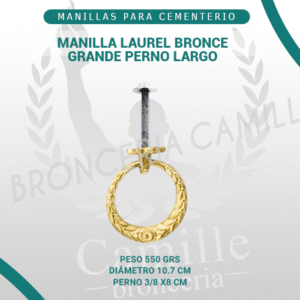 MANILLA LAUREL BRONCE GRANDE PERNO LARGO