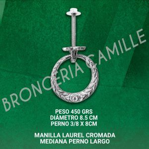MANILLA LAUREL CROMADA MEDIANA PERNO LARGO