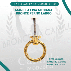 MANILLA LISA MEDIANA BRONCE PERNO LARGO
