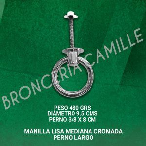 MANILLA LISA MEDIANA CROMADA PERNO LARGO