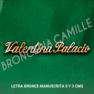 LETRA BRONCE MANUSCRITA 5 Y 3 CMS