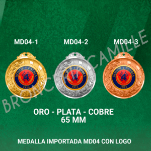 Medalla Importada MD04 con Logo Personalizado