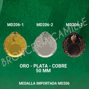 MEDALLA IMPORTADA MD206 5cms ø