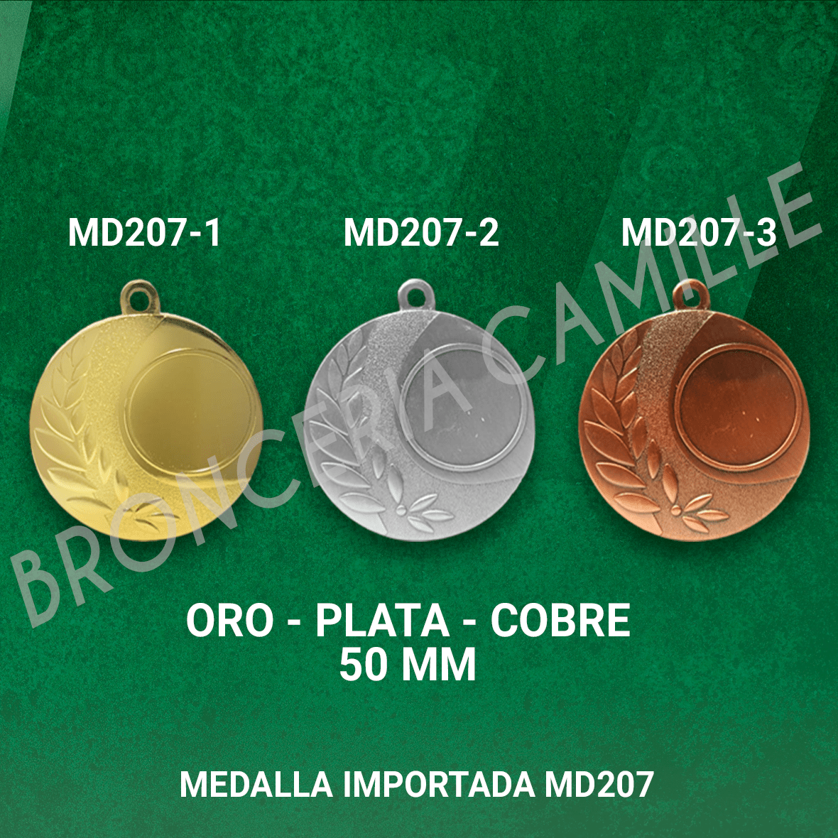 Medalla Deportiva MD207 5cms ø