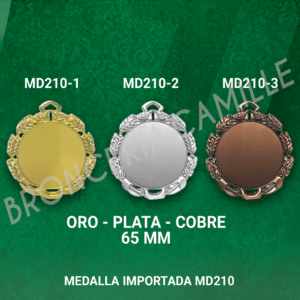 MEDALLA IMPORTADA MD-210 6.5cms ø