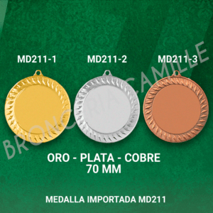 Medalla Importada MD211 7cms ø