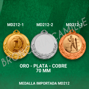 Medalla Importada MD-212 con logo Standard 7cms ø
