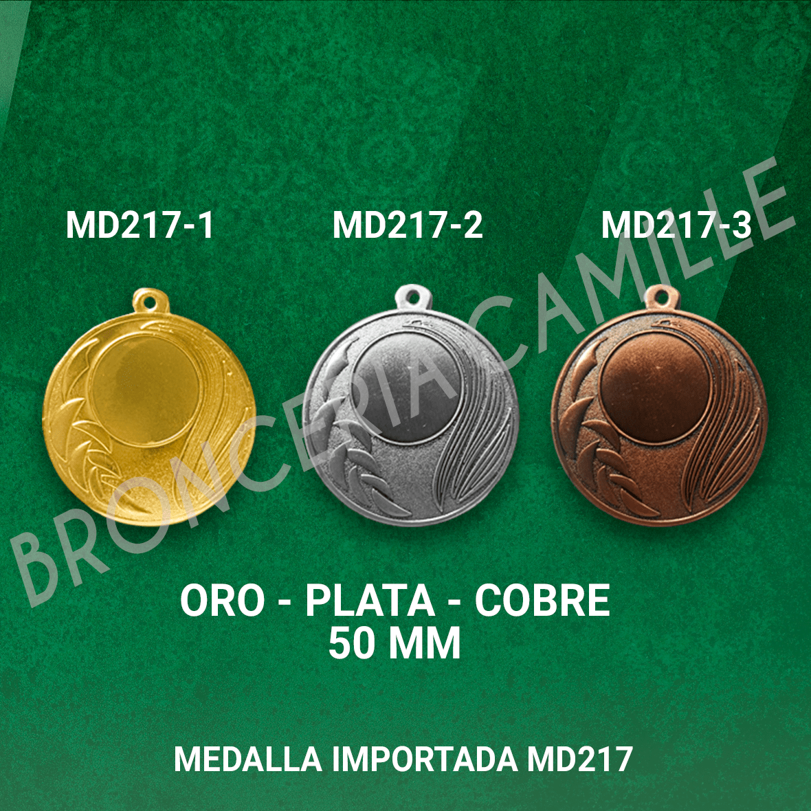 MEDALLA IMPORTADA MD217 5cms ø