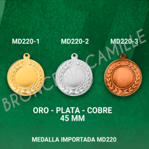 MEDALLA IMPORTADA MD220 4.5cms ø