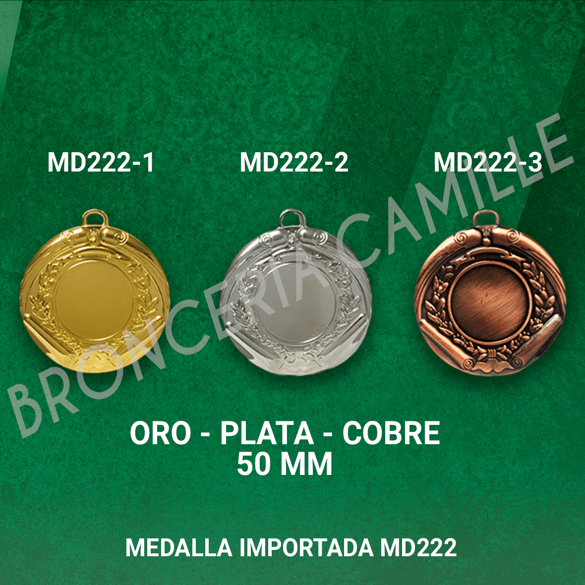 MEDALLA IMPORTADA MD222 5cms ø