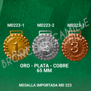 Medalla Importada MD223 6.5cms