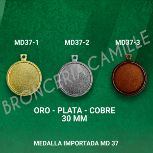 MEDALLA IMPORTADA MD37 3cms ø