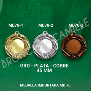 MEDALLA IMPORTADA MD70 4.5cms ø