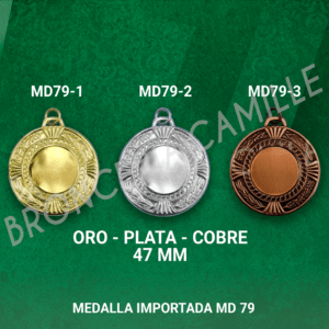 MEDALLA IMPORTADA MD79 4.7cms ø