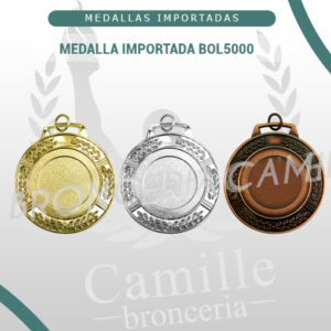 MEDALLA IMPORTADA BOL5000<br> 5cms ø