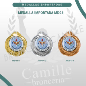 Medalla Importada MD04 con Logo Personalizado