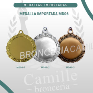 MEDALLA IMPORTADA MD06<br> 7cms ø
