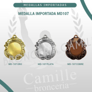 MEDALLA IMPORTADA MD107<br> 4.3 cms ø
