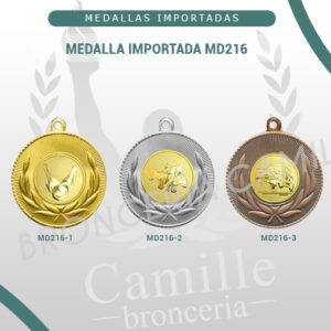 MEDALLA IMPORTADA MD216<br> 5cms ø