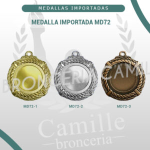MEDALLA IMPORTADA MD72<br> 4.5cms ø