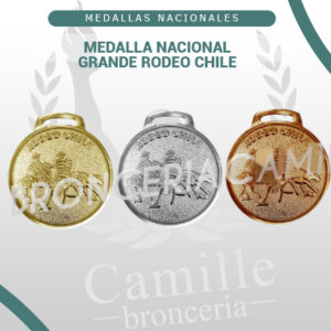 MEDALLA NACIONAL GRANDE RODEO CHILE<br> 5cms ø