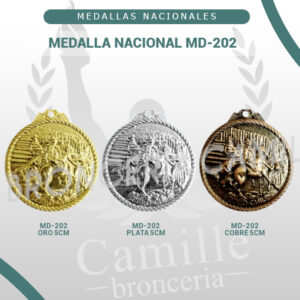 MEDALLA NACIONAL MD-202<br> 5cms ø
