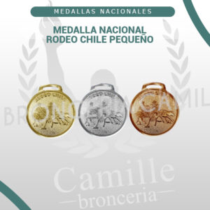 MEDALLA NACIONAL RODEO CHILE PEQUEÑO<br> 3.9cms ø